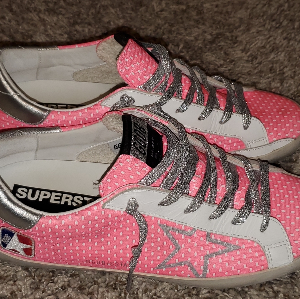 Hot Pink Polka Dot Golden Goose